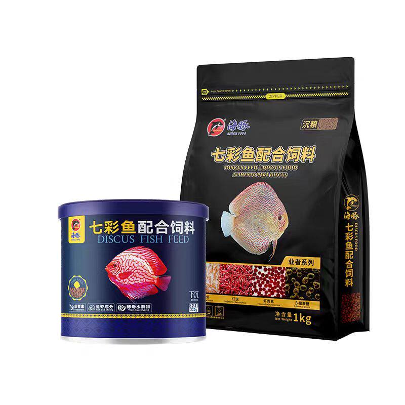 海豚鱼饲料七彩神仙鱼观赏鱼鱼粮