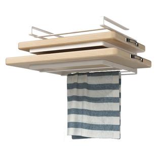 菜板放置架砧板架悬挂式切菜板案板挂架厨房收纳架橱柜下挂置物架