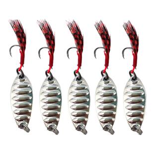 龙森5枚微物平振亮片路亚饵远投马口翘嘴鲈鱼铁板钩假饵拟饵淡水