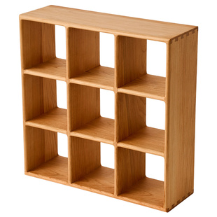 全实木格子架九六宫格杯子置物架陈列柜樱桃木盲盒手办收纳展示架