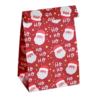 圣诞纸袋送贴纸diy纸质袋玩具零食奖励惊喜盲袋送礼纸制袋