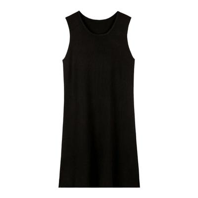 黑色无袖背心连衣短裙
