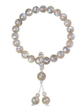 宫里上新正品天然灰月光石手链