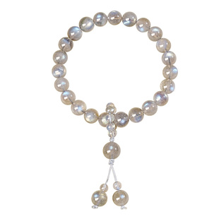 宫里上新月光石手串女款天然灰月光水晶手链轻奢小众设计生日礼物