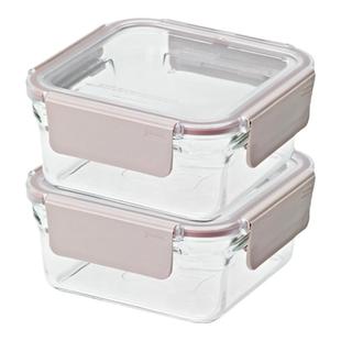 Glasslock进口耐热玻璃保鲜盒微波炉加热带饭盒冰箱密封盒保鲜碗