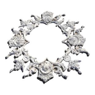 法式GRG石膏灯盘客厅吊灯座天花板造型装饰材料欧拼花组合圆形盘