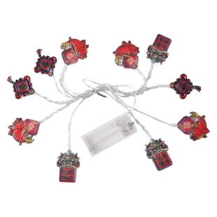 新年装饰2025春节蛇年气氛灯福字灯笼小彩灯闪灯串灯饰过年氛围灯