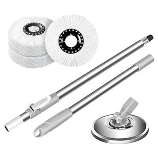 百家好世免手洗旋转拖把杆配件家用一拖净甩干拖布桶墩布托替换头