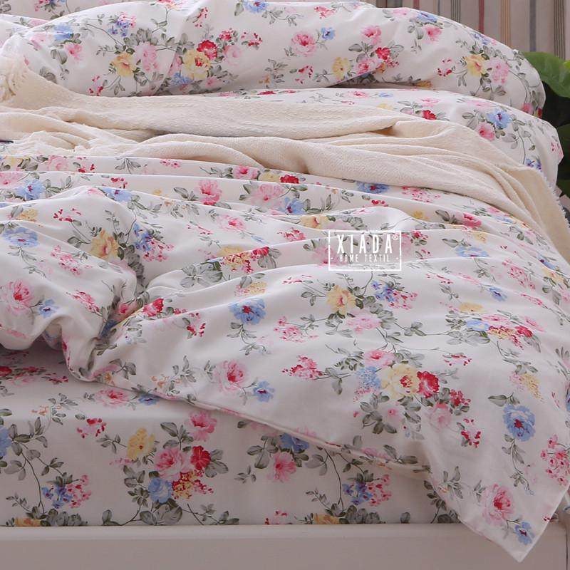 秋冬被套单件 纯棉单人双人被罩1.5x1.8x2.0x2.3全棉斜纹田园花朵