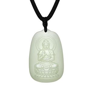 周大生和田玉本命佛吊坠男女八大守护神观音玉坠新年礼物送男朋友