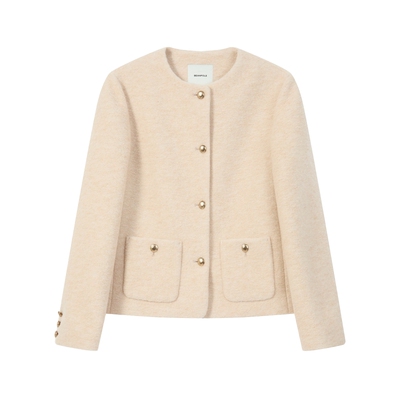 滨波粗花呢小香风长袖西装外套