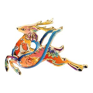 敦煌印象浮雕金属磁吸冰箱贴九色鹿博物馆文创纪念品个性创意礼品