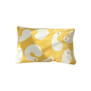 你好鸭！原创可爱鸭子奶油绒枕套绒面信封枕芯罩冬季温暖毛绒单只