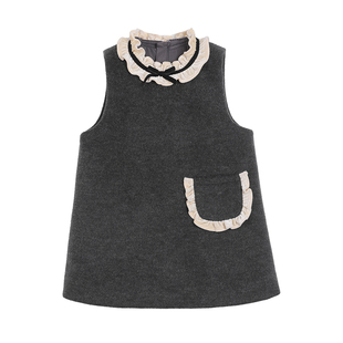 小O宝童装 女宝宝小香风套装裙2025冬季新款女童毛呢富家千金套装