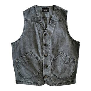 西里布美式复古纯棉人字马甲背心咔叽复古休闲新品非rrl kapital