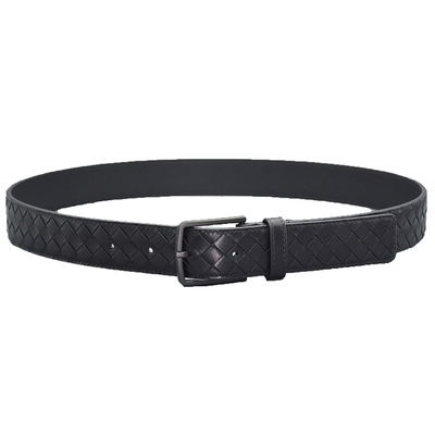 编织腰带真皮针扣男士商务bv皮带