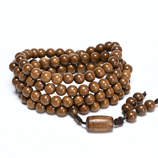 精品六道木老料手链108颗龙须藤降龙木六条纹佛珠2.0民族风情侣款