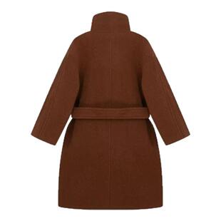 Acne Studios女士秋冬羊毛双排扣系带中长款大衣外套 银泰 301604