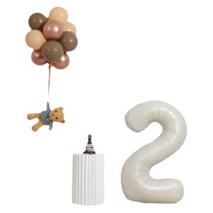 网红十周岁生日小熊气球场景布置装饰品儿童宝宝男女孩派对背景墙