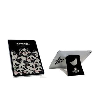 【无笔槽x熊猫】360旋转黑色ipad9保护套适用于苹果平板可爱pro11透明亚克力air5/4防弯第十代10.9硬壳2023女