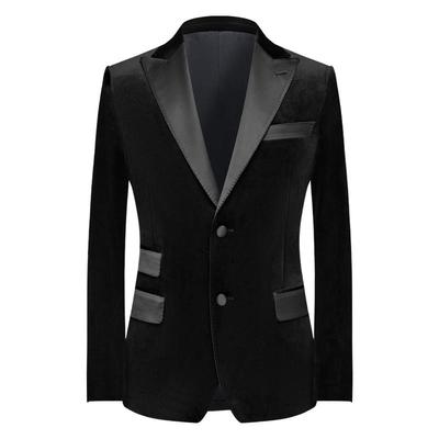 本派新郎结婚男士天鹅绒西装外套