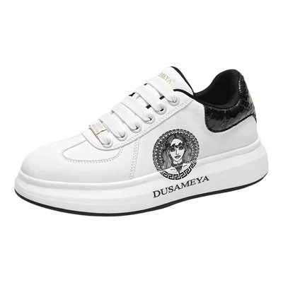 杜莎米娅春秋轻奢时尚百搭情侣休闲鞋厚底增高阿甘鞋男女同款潮鞋