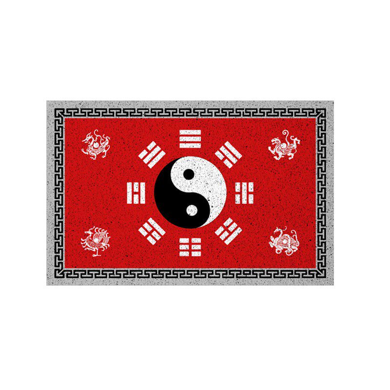 太极八卦道家风水中国风丝圈地垫