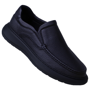 套脚皮鞋高端头层羊皮商务休闲软底软面防滑单鞋懒人EVA实心发泡