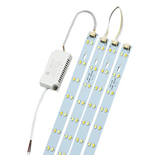 led吸顶灯灯条灯芯长条替换灯板厨房灯客厅吊灯三色灯带220v家用