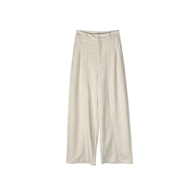 显瘦中线分割！~毛松阔腿休闲裤