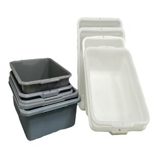 酒店餐具收集盆加厚塑料下栏盆收纳框安检筐碗碟餐厅餐车收餐盆子