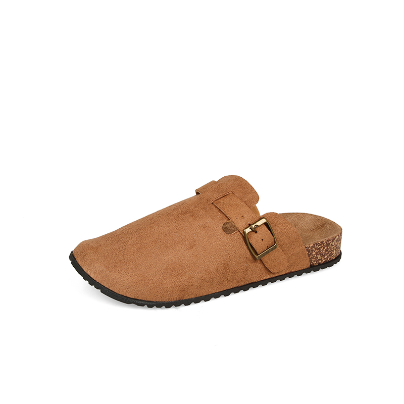 勃肯鞋女2025春秋新款外穿厚底博肯包头半拖鞋懒人一脚蹬女鞋夏季