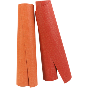 纯色素色红色亚麻墙纸故宫红中国红北欧客厅卧室背景壁纸中式古风