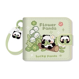 熊猫钱包女款轻薄小巧学生儿童压岁钱包零钱短款卡包一体卡通创意