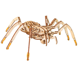 EWA机械蜘蛛木质拼装模型立体3D拼图男女孩礼物潮玩可动DIY手工