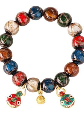 雍老秦同款香灰琉璃手串吞金兽水晶手链轻奢小众精致本命年男女款