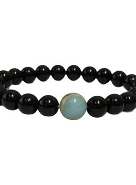 天然黑玛瑙手串男女情侣款