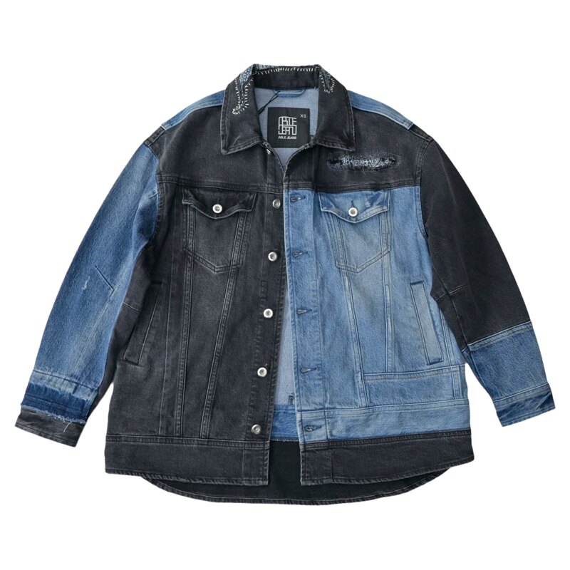ABLEJEANS解构风牛仔夹克上衣