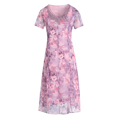 小个子妈妈夏装连衣裙