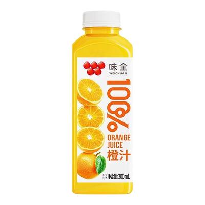 味全100%每日C橙汁300ml*6瓶果汁饮料常温型纯果蔬汁饮品