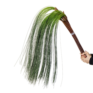 高级感逼真仿真垂柳枝绿植客厅高枝龙须草装饰假花手捧花配材旱草