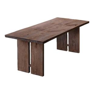 木有作为 侘寂大板实木餐桌 复古白蜡木原木茶桌中古书桌深色长桌