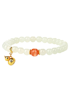 天然和田玉葫芦手串女款