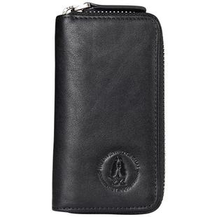 暇步士男士钥匙包真皮头层牛皮多功能大容量便捷简约锁匙套可放卡