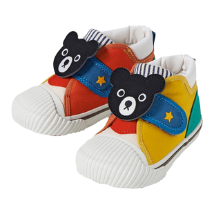 MIKIHOUSE日本制熊王学步鞋宝宝鞋子小黑熊二段学步鞋新DOUBLE_B
