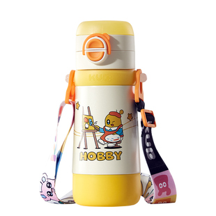 KUB可优比儿童保温杯多功能带吸管杯宝宝水杯多用学饮大童大容量