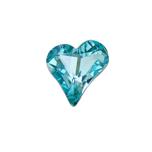 K9华子美甲钻饰品浅海蓝色2025新款尖底异形钻石歪心肥方形爱心钻