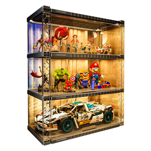 手办展示柜展示架透明适用乐高模型积木摆件家用车模高达玩具盒子