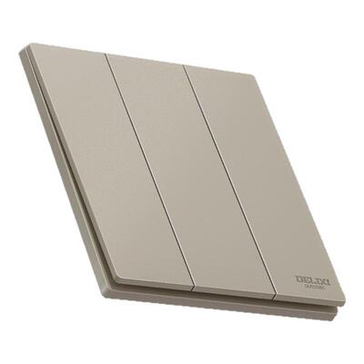 德力西86面板295浅茶棕开关插座