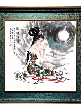 2026新品国画美人图貂蝉拜月